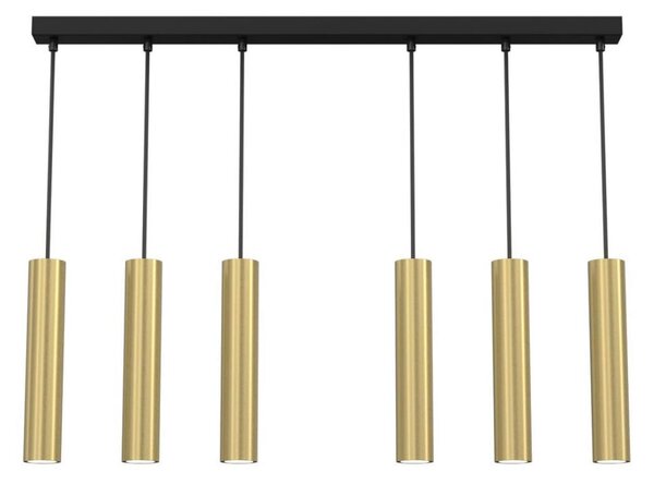 Lampadario a sospensione con filo RAITO 6xGU10/8W/230V ottone