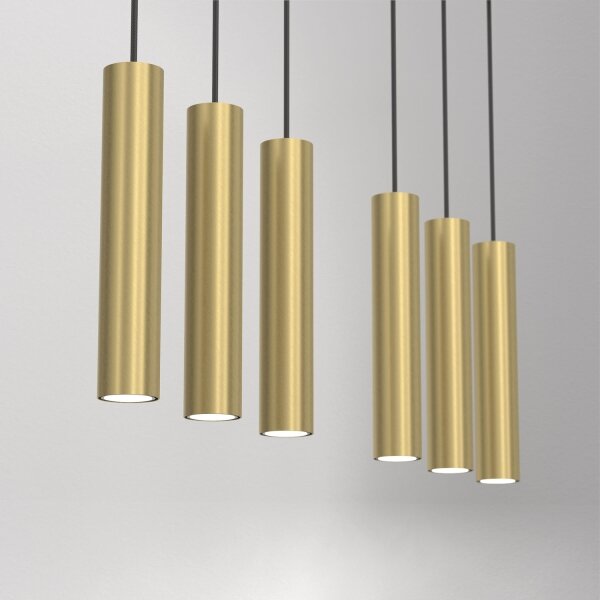 Lampadario a sospensione con filo RAITO 6xGU10/8W/230V ottone