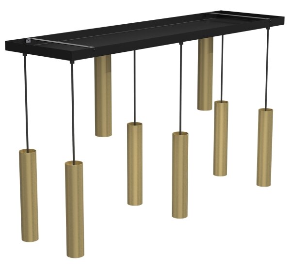 Lampadario a sospensione con filo RAITO 8xGU10/8W/230V ottone