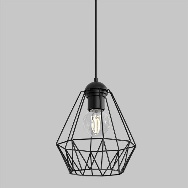 Lampadario su corda BERGEN 1xE27/60W/230V nero