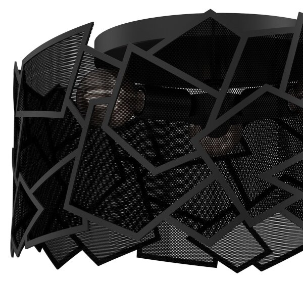 Plafoniera CAMO 3xE27/15W/230V nero