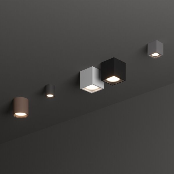 Ideal Lux - Faretto per esterni TECHO 1xGU10/20W/230V 9x9 cm IP54 marrone