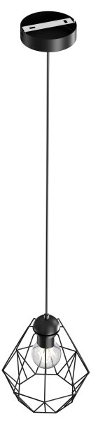 Lampadario su corda BERGEN 1xE27/60W/230V nero