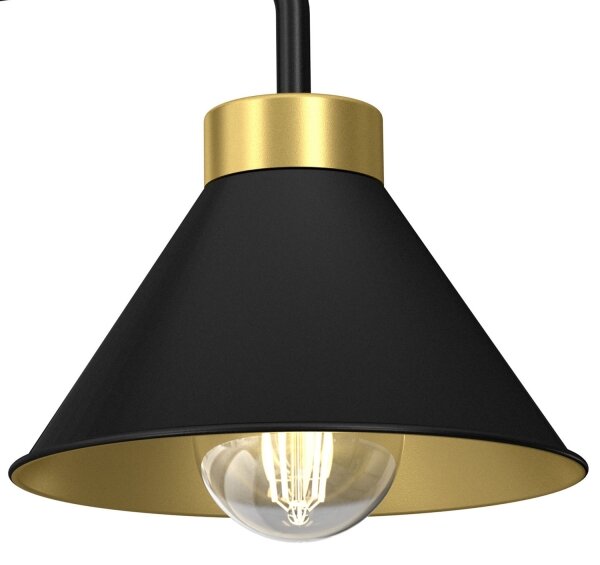 Lampada da parete DEMET 1xE27/60W/230V nero/oro