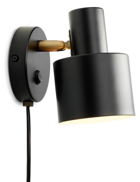 Halo Design 746880 - Faretto da parete VOGUE 1xE27/40W/230V nero/ottone