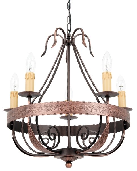 Lampadario a sospensione con catena LOARA 5xE14/60W/230V