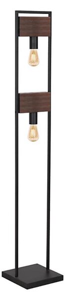 Klausen 107002 - Lampada da terra HARD 2xE27/11W/230V legno/nero