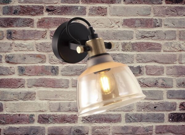 Klausen 101000 - Applique ASGARD 1xE27/11W/230V beige/nero/oro