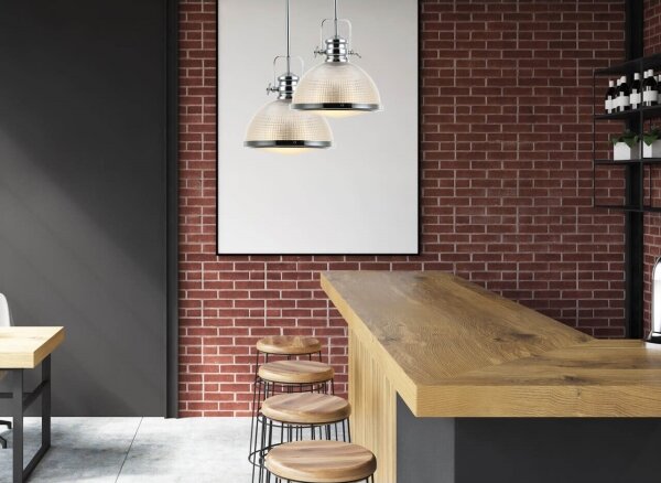 Klausen 111016 - Lampadario on a pole THOR 1xE27/11W/230V cromo lucido