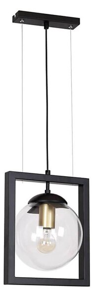 Klausen 111023 - Lampadario a sospensione con filo REY 1xE27/7W/230V nero