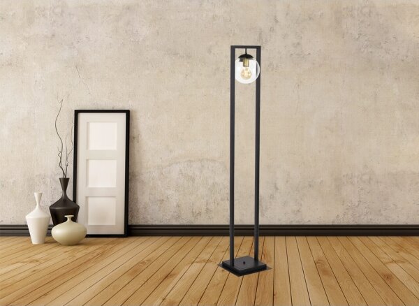 Klausen 107003 - Lampada da terra REY 1xE27/7W/230V nero