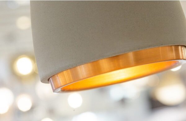 Klausen 111041 - Lampadario a sospensione con filo CONCRETE 1xGU10/5W/230V grigio/rame