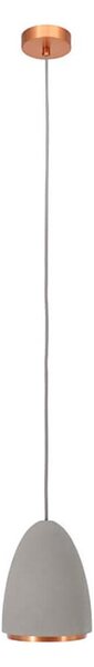 Klausen 111041 - Lampadario a sospensione con filo CONCRETE 1xGU10/5W/230V grigio/rame