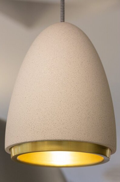 Klausen 111040 - Lampadario a sospensione con filo CONCRETE 1xGU10/5W/230V grigio/oro