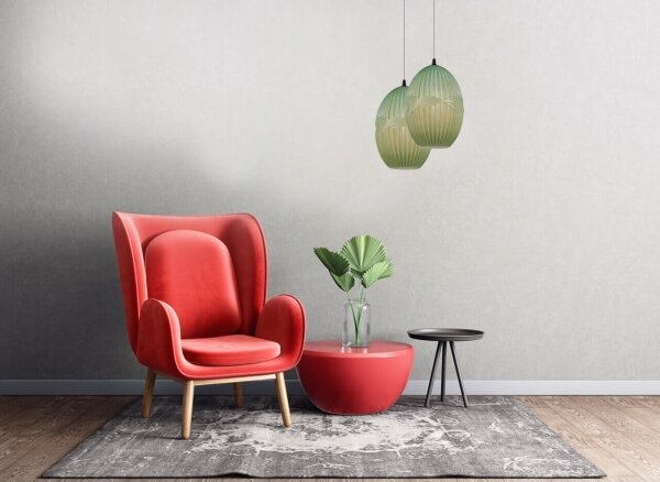 Klausen 111031 - Lampadario a sospensione con filo ELLIPTIC 1xE27/11W/230V verde