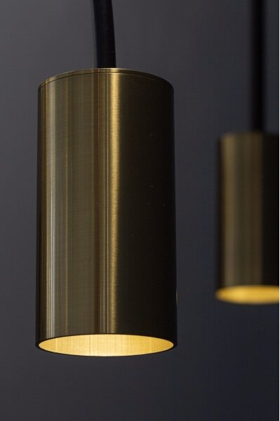 Klausen 111039 - Lampadario a sospensione con filo ARCADE 1xGU10/5W/230V nero/oro