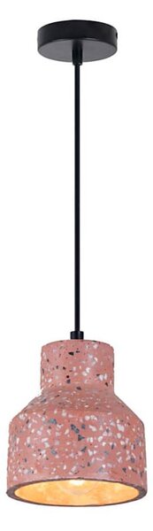 Klausen 111038 - Lampadario a sospensione con filo RESIN 1xE27/11W/230V rosa/nero