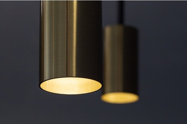 Klausen 111039 - Lampadario a sospensione con filo ARCADE 1xGU10/5W/230V nero/oro