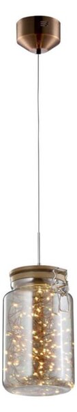 Klausen 142029 - Lampadario LED a sospensione con filo JAR LED/5W/230V rame/legno