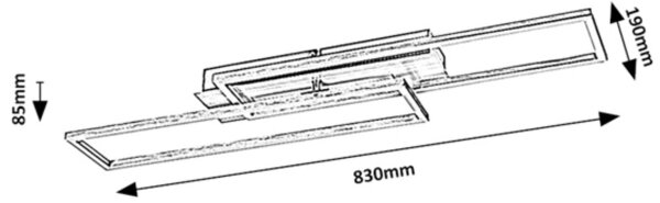 Rabalux 71012 - Plafoniera LED dimmerabile DEMETRIUS LED/40W/230V 4000K
