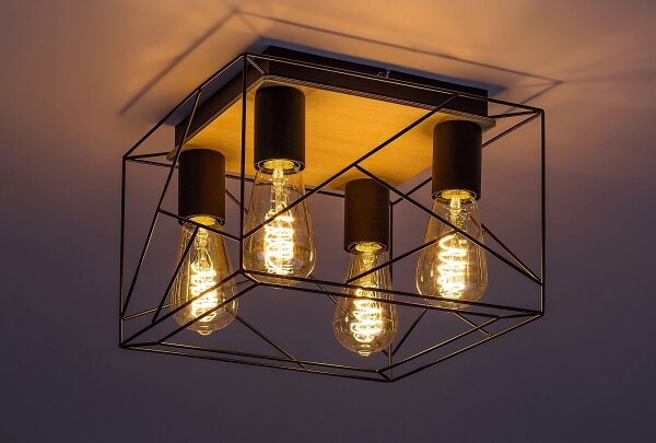 Rabalux 71024 - Plafoniera BOIRE 4xE27/40W/230V