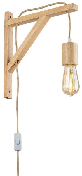 Rabalux 71028 - Lampada da parete UBUL 1xE27/60W/230V faggio