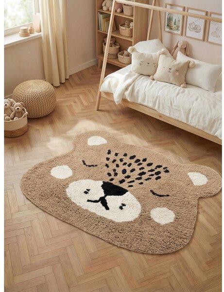 Tappeto per bambini marrone chiaro in cotone lavabile/tessuto a mano 93x120 cm Snuggle Bea – Hanse Home