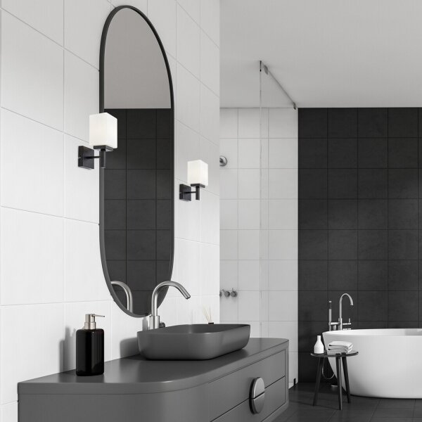 Rabalux 71061 - Applique da bagno ZENKAI 1xE14/10W/230V IP44 nero