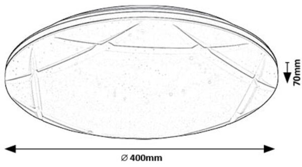 Rabalux 71053 - Plafoniera LED OSWALD LED/24W/230V 4000K diametro 40 cm