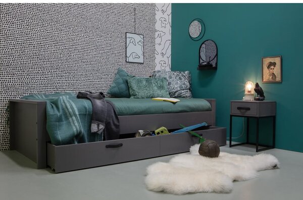 Letto singolo in legno di pino , 90 x 200 cm Morris - WOOOD