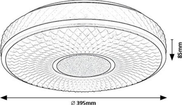 Rabalux 71137 - Plafoniera LED SEDONA LED/24W/230V 4000K diametro 39 cm