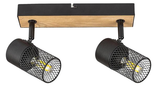 Rabalux 71152 - Faretto METTA 2xE14/40W/230V quercia