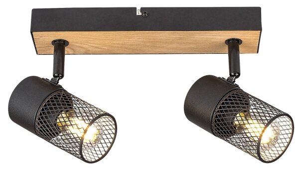 Rabalux 71152 - Faretto METTA 2xE14/40W/230V quercia