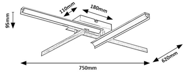 Rabalux 71145 - Plafoniera LED REMIEL LED/20W/230V 3000K