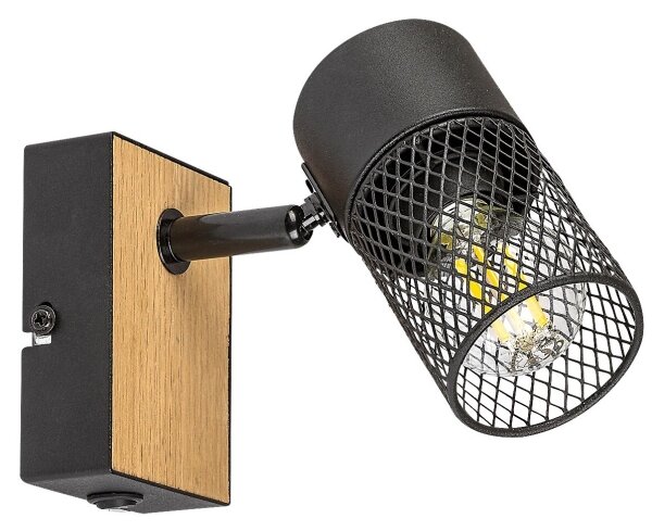Rabalux 71151 - Faretto da parete METTA 1xE14/40W/230V quercia