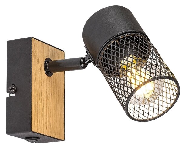 Rabalux 71151 - Faretto da parete METTA 1xE14/40W/230V quercia