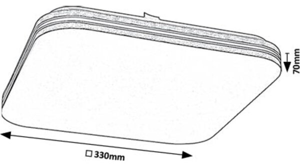 Rabalux 71176 - Plafoniera LED OSCAR LED/18W/230V 4000K 33x33 cm