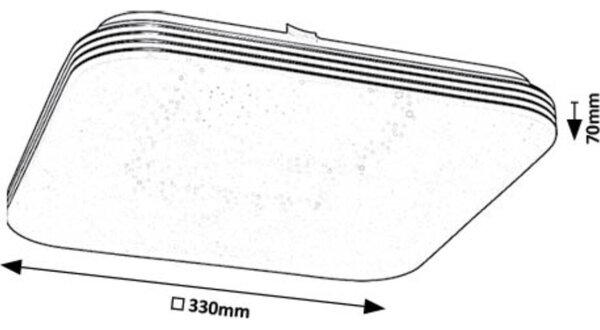 Rabalux 71180 - Plafoniera LED OSCAR LED/18W/230V 4000K 33x33 cm