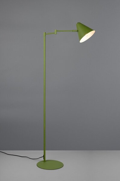 Lampada da terra verde con struttura flessibile (altezza totale 126,5 cm) Cosima – Trio