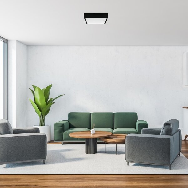 Rabalux 71247 - Plafoniera LED LAURI LED/22W/230V 21x21 cm nero