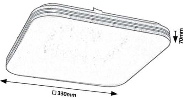 Rabalux 71178 - Plafoniera LED OSCAR LED/18W/230V 3000K 33x33 cm