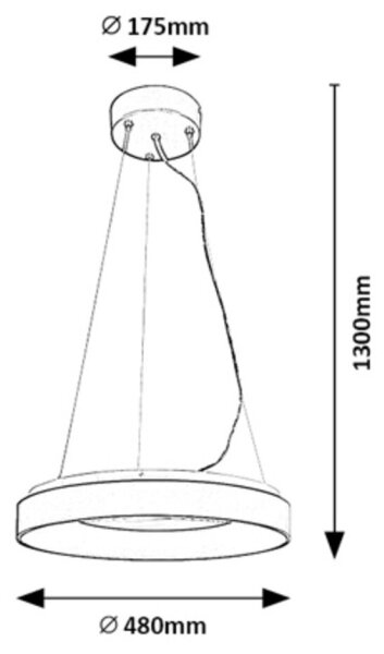 Rabalux 72001 - Lampadario a sospensione con filo LED dimmerabile CEILO LED/38W/230V nero + +TC