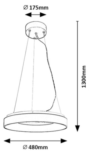 Rabalux 72002 - Lampadario LED dimmerabile CEILO LED/38W/230V bianco + DO