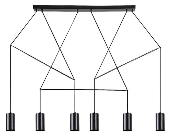 Rabalux 72018 - Lampadario a sospensione ASLAUG 6xGU10/50W/230V