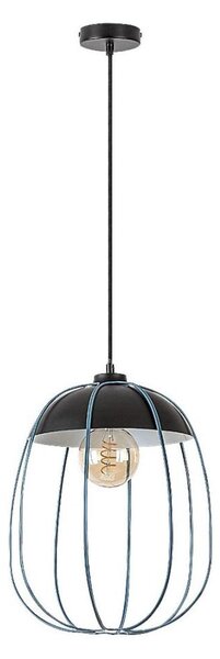 Rabalux 72024 - Lampadario a sospensione con filo SVENS 1xE27/60W/230V nero/blu