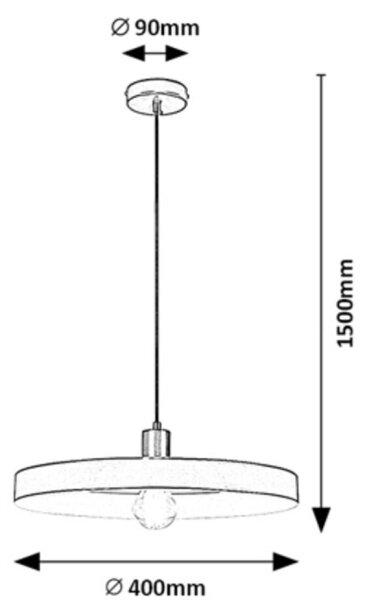 Rabalux 72017 - Lampadario a cavo ALATAR 1xE27/40W/230V