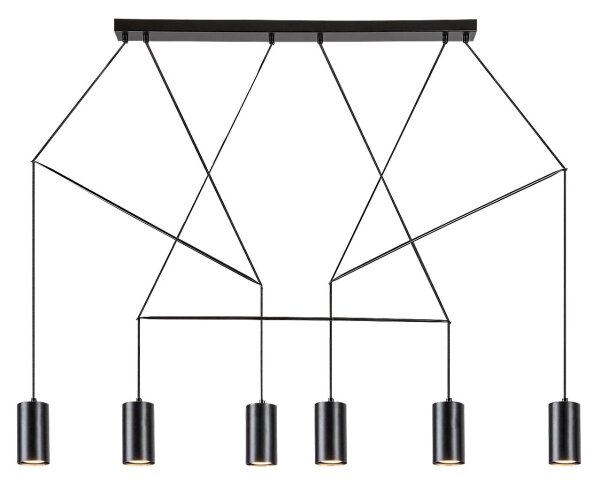 Rabalux 72018 - Lampadario a sospensione ASLAUG 6xGU10/50W/230V