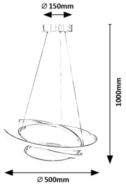 Rabalux 72020 - Lampadario LED ESILDA su cavo LED/42W/230V 4000K
