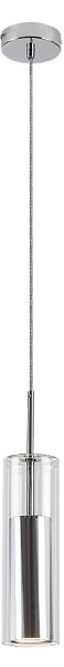 Rabalux 72046 - Lampadario a sospensione con filo KALEVI 1xGU10/50W/230V limpido/cromo