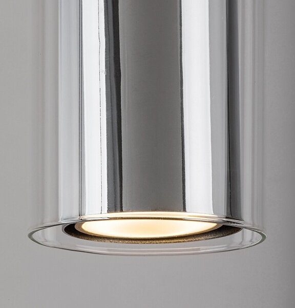 Rabalux 72046 - Lampadario a sospensione con filo KALEVI 1xGU10/50W/230V limpido/cromo